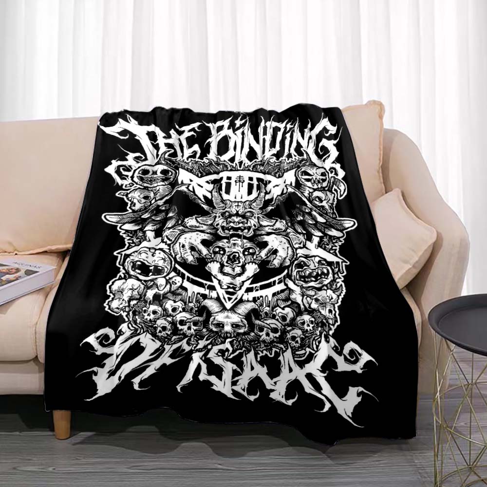 Satan Demon Evil Throw Blanket Bedspread Fleece Flannel Soft Warm Blankets Print Funny Birthday Gift Home Textiles Sofa Decor
