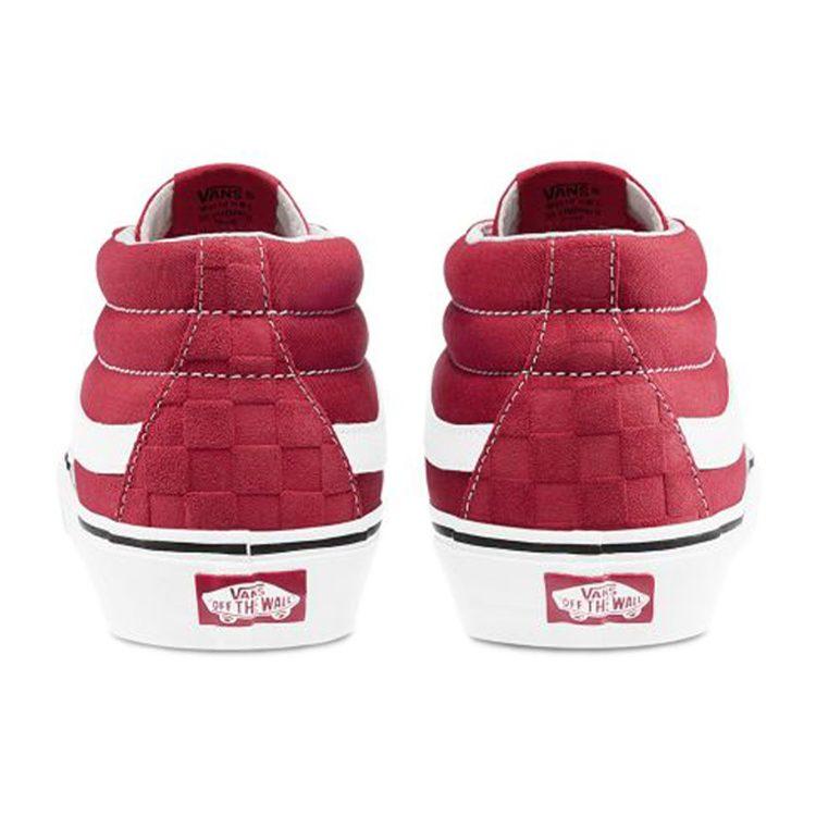Vans Sk8 Mid Mid Top Skate Shoes Unisex Red VN0A3WM3WJ2