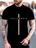 European Sizes Men's Yellow California Print T-Shirt - Oversized Casual Summer Short Sleeve Round Neck Tee with California State Outline & Text