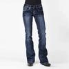 Jeans a zampa a vita media da donna Stretch Slim Denim Vintage Pantaloni Tendenza Street Jeans Bootcut Lavati