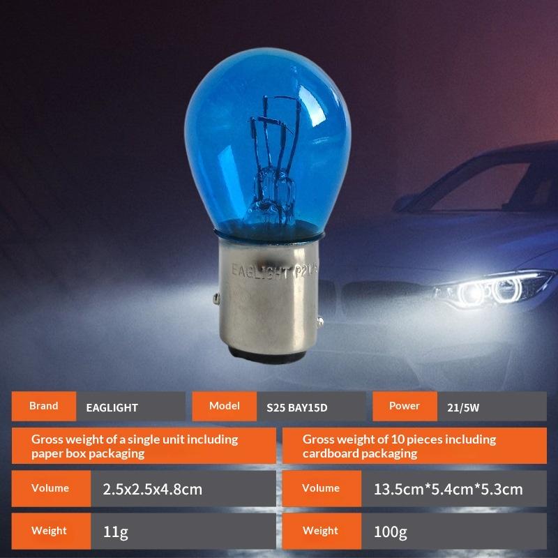 Ampoule Clignotant Indicateur de Direction Freinage Stationnement Économe en Énergie P21/5W pour Voiture Scooter Moto 1 pièce