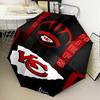Kansas City Chiefs Football Umbrella Folding Umbrella, Automatic Umbrella 8-Frame for Travel, Camping Use Gift for Halloween Christmas