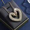 Liebe Schwan Nur Liebe Ewiges Doppel Schwan Herz Damen Accessoires Anhänger Halskette