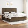 Maison Exclusive - Estrado de ripas de cama com colchão Castanho escuro 200x200 cm