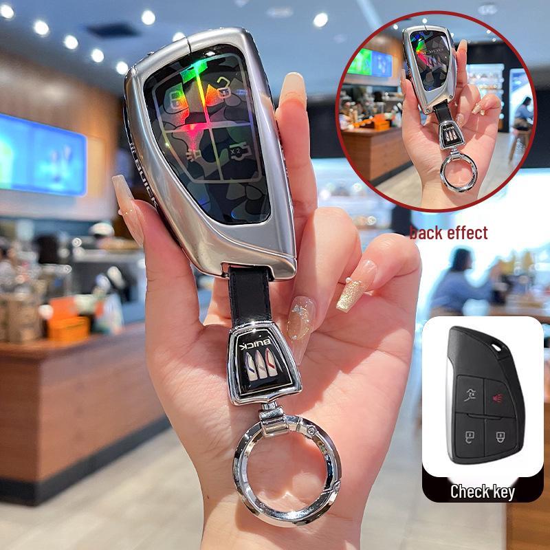 High-End Full-Coverage Metal Key Fob Case for Buick Envision Plus, Envision S/GS, and LaCrosse Cars