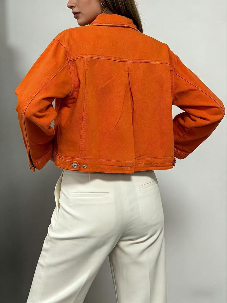 Damen Jeansjacke im lockeren Schnitt: Trendiger europäisch-amerikanischer Stil