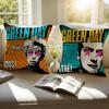 G-Green D-Day Band Album Pillow Case Anti-dustmite Pillowcase Invisible zipper silky short plush Sofa cushion cover