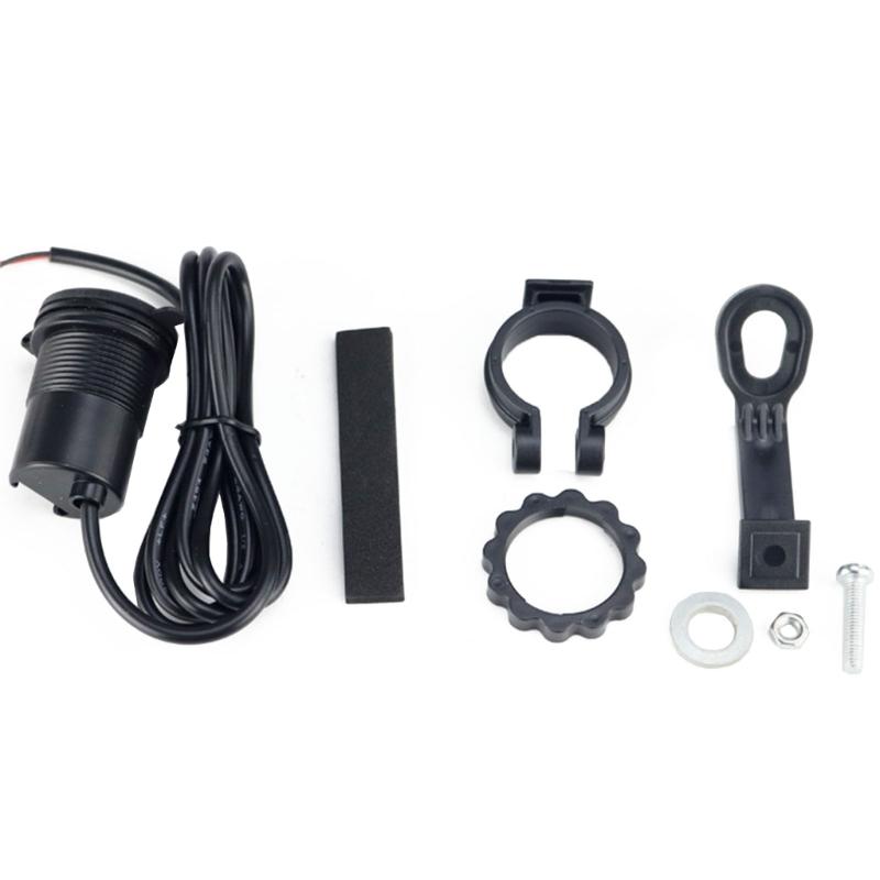 Motorcycle Charger USB Type-C PD 18W Fast Charging Power Socket Double Port Charge Adapter for Phones & Tablets