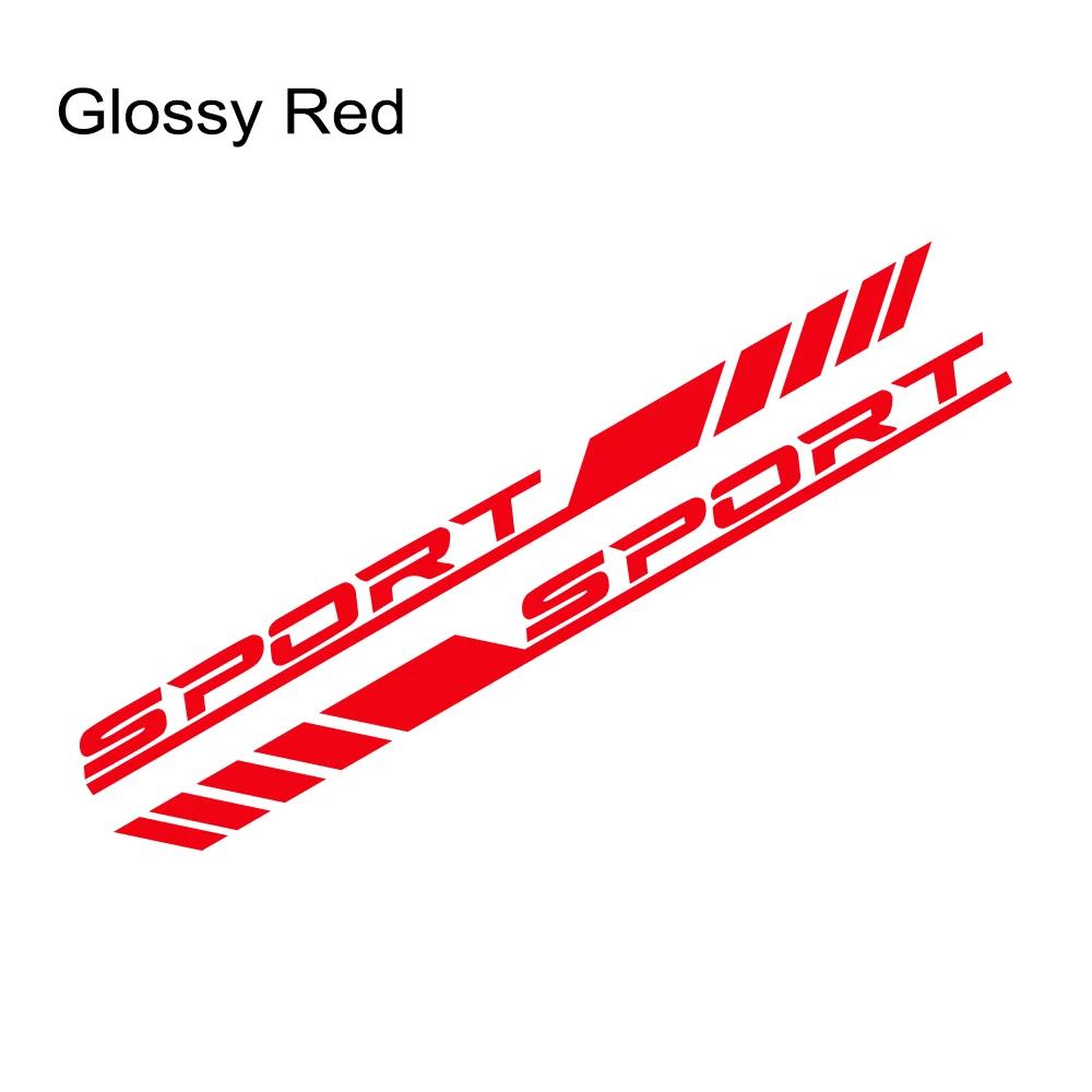 2PCS Car Door Side Skirts Stickers Sport Racing Car Vinyl Decals Waterproof Auto Body Styling Decoration Stickers Accessories