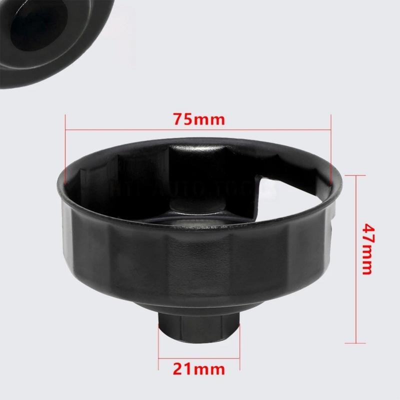76mm Motorcycle Oil Filter Removal Tool Socket with 14 Flutes for Accurate Engagement and Controlled Filter Cap Disassembly