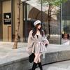 Double-sided Woolen Coat with Straps for Women with Detachable Cuffs Imitation Faux Fur Elegant Cashmere Short Coat