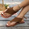 Women Slippers Outside Casual Beach Women Shoes 2026 Summer Flats Flip Flop Sandals Walking Clip Toe Rome Buckle Ladies Slides