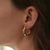 Ins Wind Colour Zirconia Earrings Light Luxury Polygonal Earrings Niche Light Luxury Temperament Senior Design Sense of Earrings Office Casual Daily