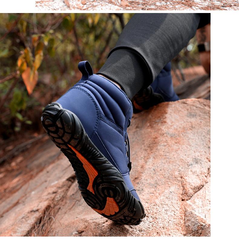 Damen Winter Plus Samt Schneestiefel Lässig Canvas Schnürung Warm Outdoor Baumwollschuhe Paar Groß Hoch Dick Rutschfest Sportschuh