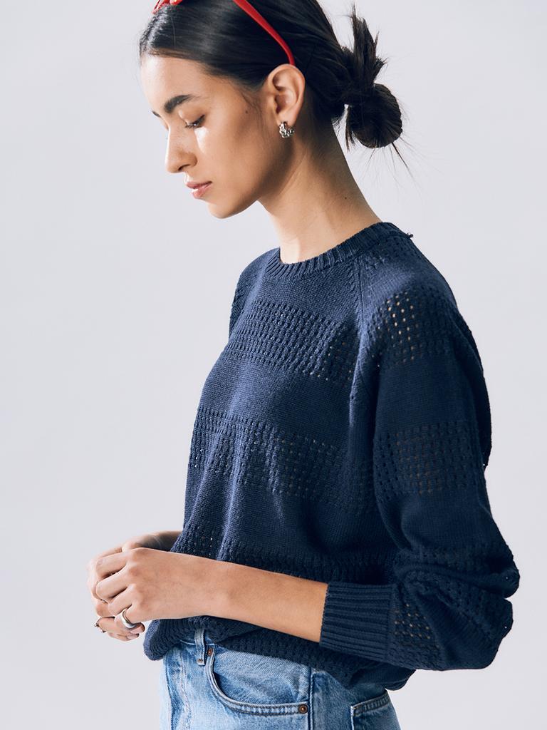 EDWARDMAX Morina Long Sleeve Knitwear Navy