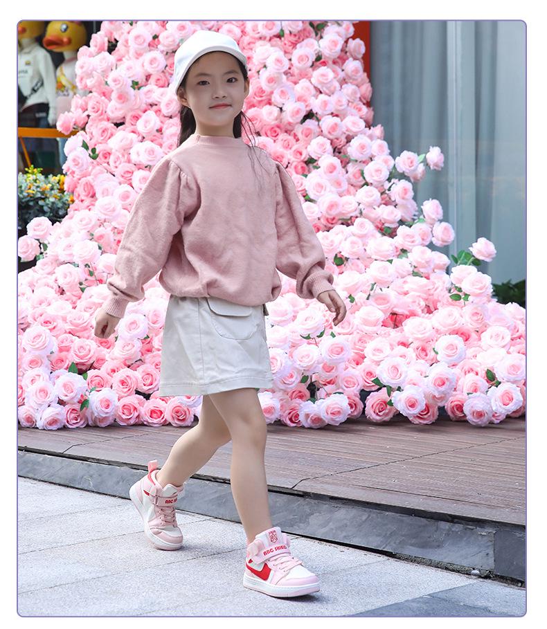 Dámské zimní vysoké sportovní boty 2025, podšité sametem pro teplo, dvouvrstvá bavlna, pro střední a starší děti.