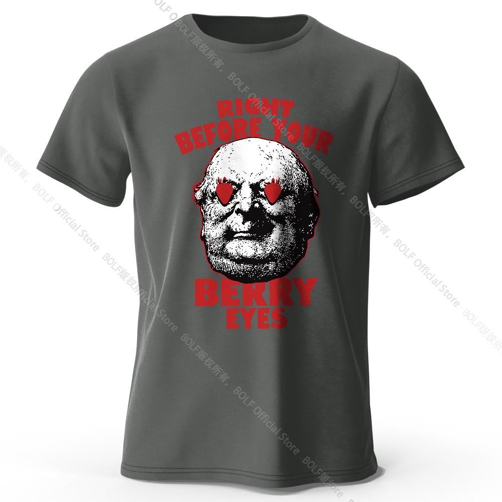 Herr T-shirt med tryck 'Men's Right Before Your Berry Eyes' 100% Bomull Oversize Frukt Ordvits Grafiska T-shirts för Kvinnor Sommartoppar Streetwear