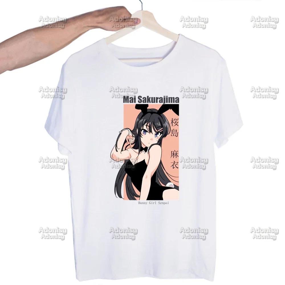 Mai Sakurajima Rascal Does Not Dream of Bunny Girl  Unisex T Shirt New O Neck Cotton T-Shirt Designer Tshirt Tops Tees Shirt