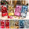30PCS Mixed Size Christmas Ball Set Assorted Pattern Hanging Decorative Pendants  Christmas Holiday