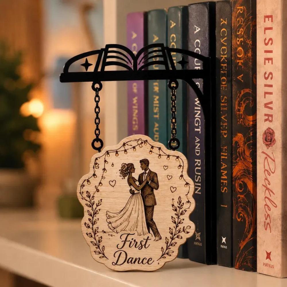 Miniature Book Shape Metal Bookshelf Sign Rustic Reading Nook DIY Tag Holder  Dorm