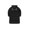 Fila Fusion Solid Color Hooded Sports Warm Loose Long Down Jacket Women Outerwear Black T11W345907ABK