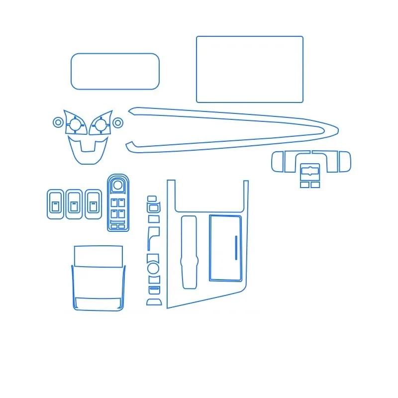 For Beijing BJ30 26 Models Dashboard Multimedia GPS Console Navigation Transparent Anti-Scratch Protection Film Modification