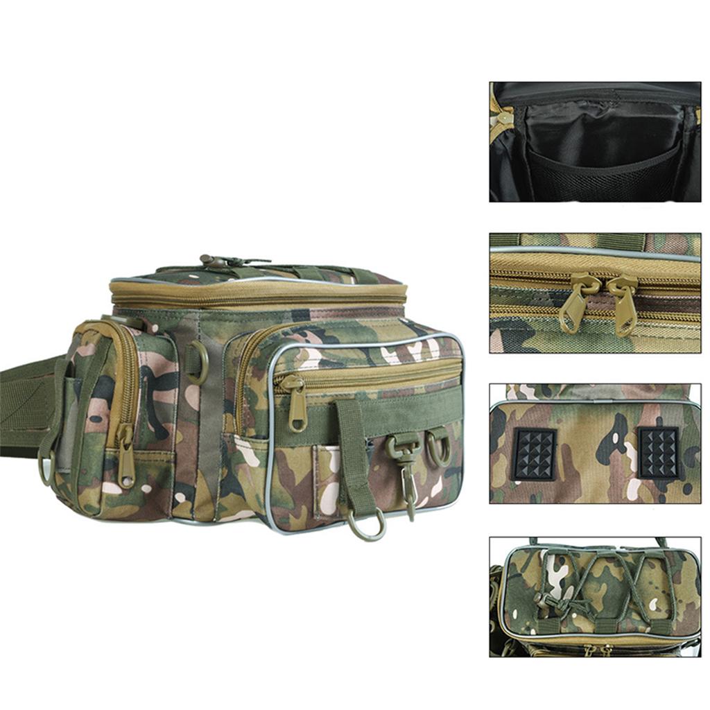 Fishing Tackle Bag, Large Waterproof Fishing Tackle Bag With Padded Shoulder Strap, Tear Resistant Soft Sided Fishing Tackle Bag
