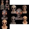 Einzigartiges Design Alien-Maske für Halloween Vollkopf-Alien-Maske mit furchteinflößenden Merkmalen