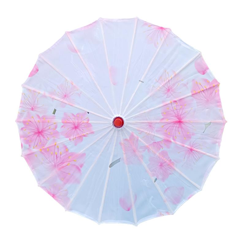 1Pc Japanese Style Colorful Cherry Blossom Vintage Stage Performance Props for Festival Accessories 56cm Umbrella Silk Cloth