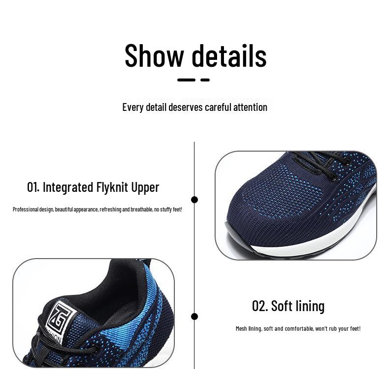 Unisex Steel Toe Safety Shoes - Anti-smash & Puncture Resistant, Breathable, Shock-absorbing PU Sole Work Shoes.
