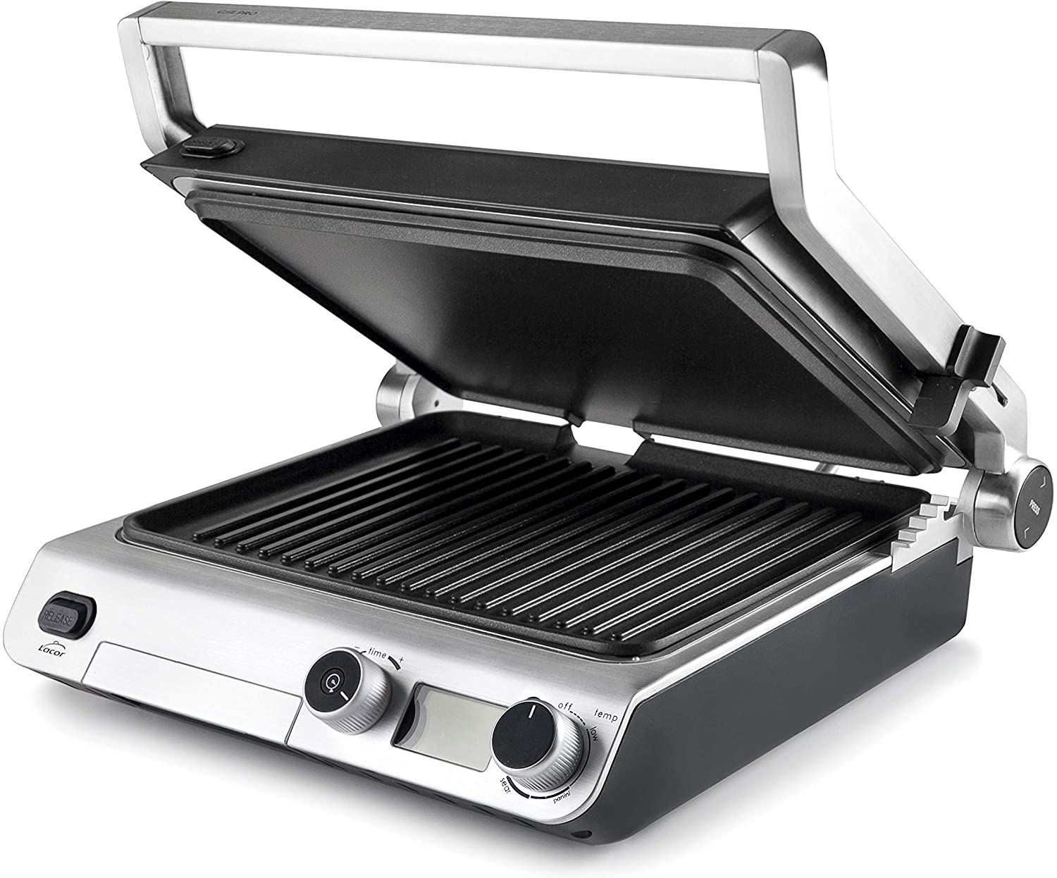LACOR 69574 - Griglia pieghevole PRO con doppia zona di cottura