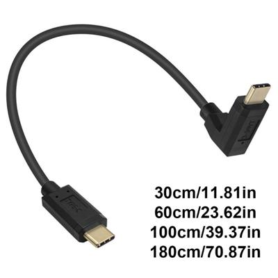 90 Degree Angle Type C Cable Charging Wire Long Fast Charging 10Gbps Data Transfer Cord for Phone Tablet Laptop