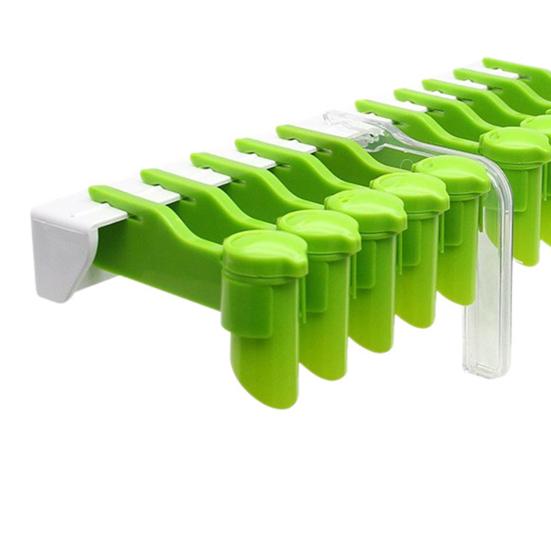 Wall-Mounted Spice Packet Organizer with Lock Lids Seasoning Packet Storage Rack Holds 10 Packets Kitchen Spice Packet Holder for Space-Saving Quick