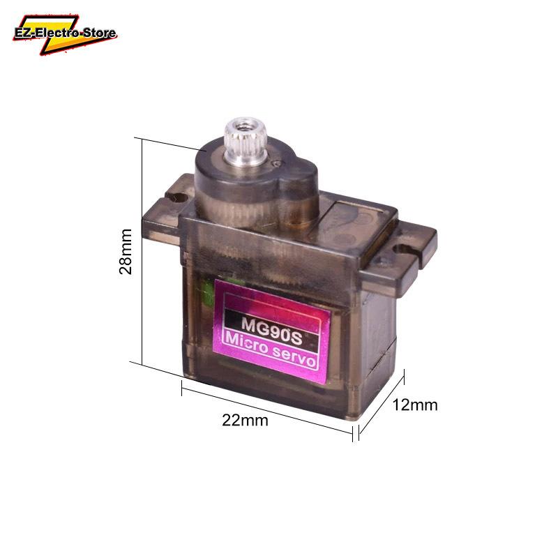 MG90S Servo 1/5/10/20 Pcs All Metal Gear 9g SG90 Upgraded Version For Helicopter Plane Boat Car MG90 9G Trex 450 RC Robot