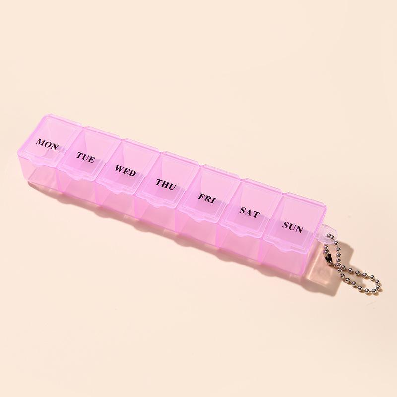 

1pcs New Weekly Mini Pill Medicine Box 5 Colors Tablet Holder Storage Organizer Container 7 Grids Independent Lattice Hot