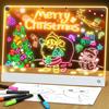 Kids' rechargeable LED drawing board with 7 markers, the perfect Christmas gift (30 x 20 cm)