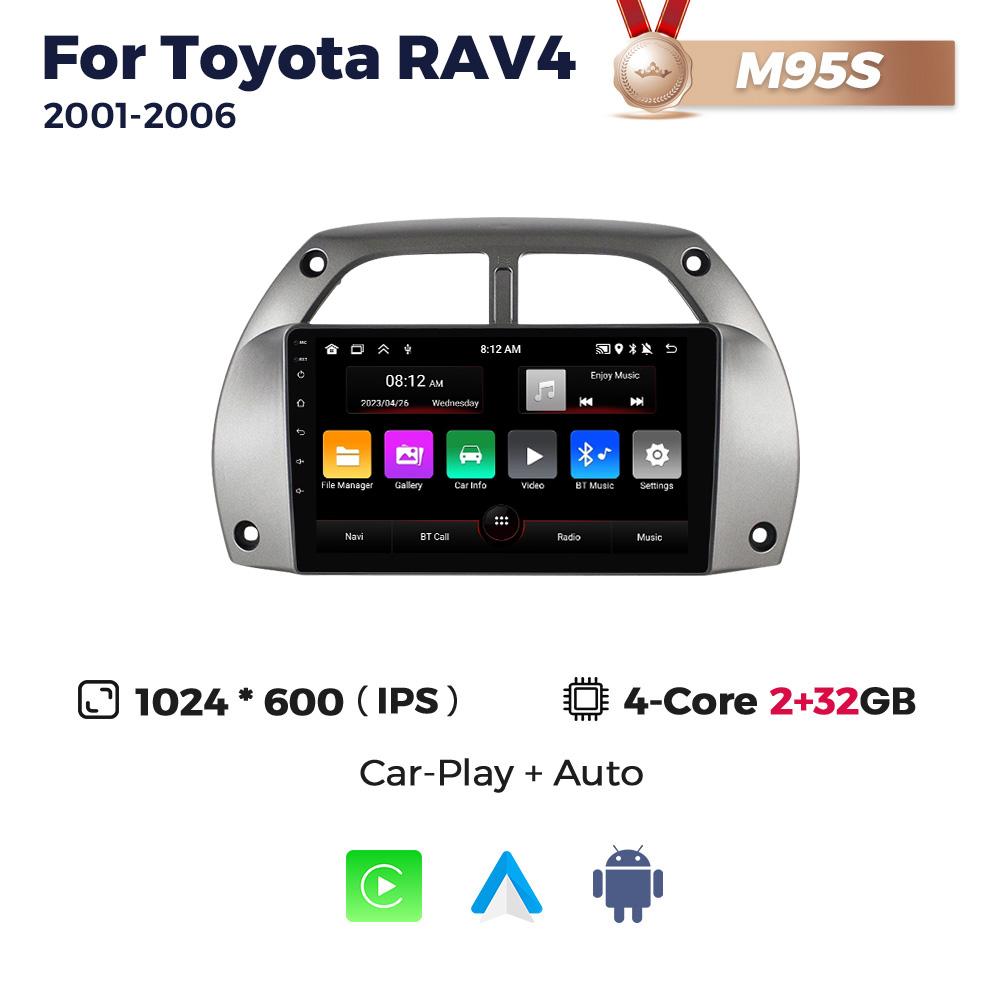 Navifly 8+256G Android 2Din Head Unit DSP RDS For Toyota RAV4 Rav 4 2001-2006 GPS Car radio Wireless Carplay Auto Player Stereo