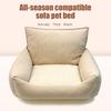 Cat Sofa Thickened High-Elastic Filling Removable Washable Cover Sofa-Style Design for Cats and Dogs All-Season Breathable Pet Bed