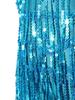 Girls Disco Latin Dance Jumpsuit Multi Layer Shiny Sequin Tassels Sleeveless Adjustable Straps Long Pants
