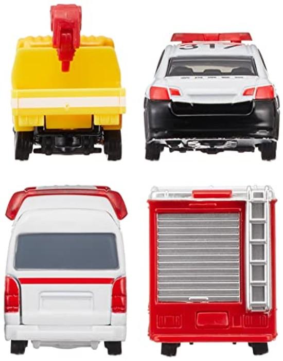 Takara Tomy Tomica Notfallfahrzeug Set 5 Miniaturautos geeignet ab 3 Jahren konforme Spielzeugsicherheitsstandards ST-Zeichen-Zertifizierung.
