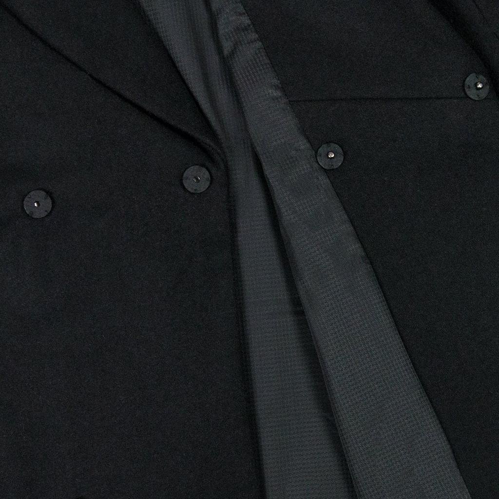 Japanese style coat with loofah dolman wool size for women [KYOETSU] collar, sleeves, blend, 6, (M, black)