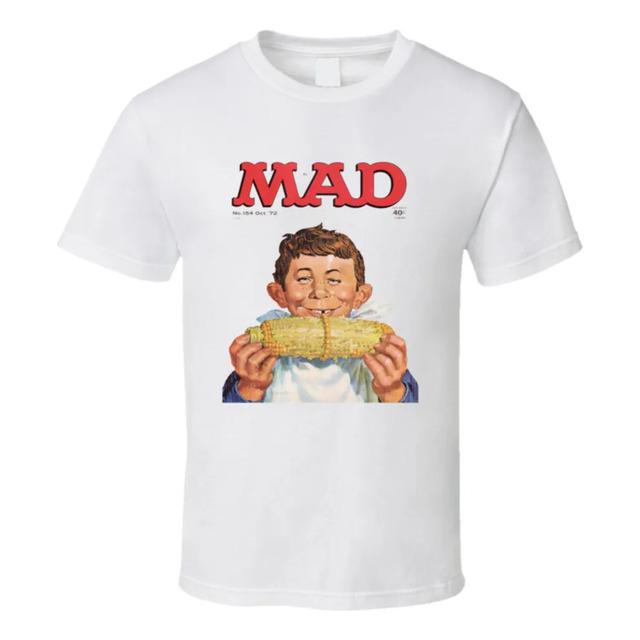 Alfred E. Neuman Eating Corn from Mad Magazine T-Shirt S