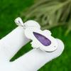 925 Silver Pear Natural Star Amethyst February Birth Boho Sister Pendant Jewelry