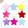 10Pcs 6.5CM Colorful Plush Star Appliques For Handmade Bag Garment Shoe Decoration Hair Accessories and Sewing Craft