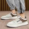 2025Men's Vulcanized Shoes with Breathable Mesh, Flat Heels, Low Top and Round Toe, New Color-blocked Fashionable Sneakers shoes