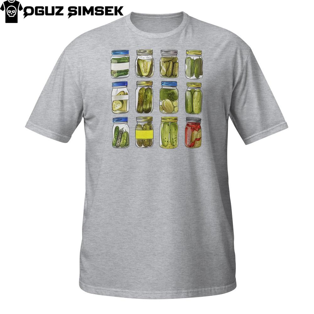 

Vintage Pickle Jars T-Shirt – Quirky Retro Foodie Graphic Tee 3XL