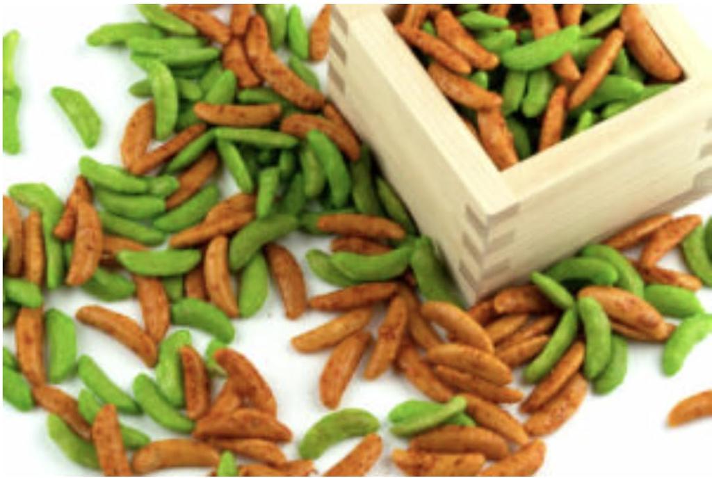 Happy Company Super Spicy Snacks Kakinotane Fujin Raijin 110g X 1 Set Spicy Piquant Chili Super Spicy Wasabi Super Spicy Kakinotane Chili Pepper a