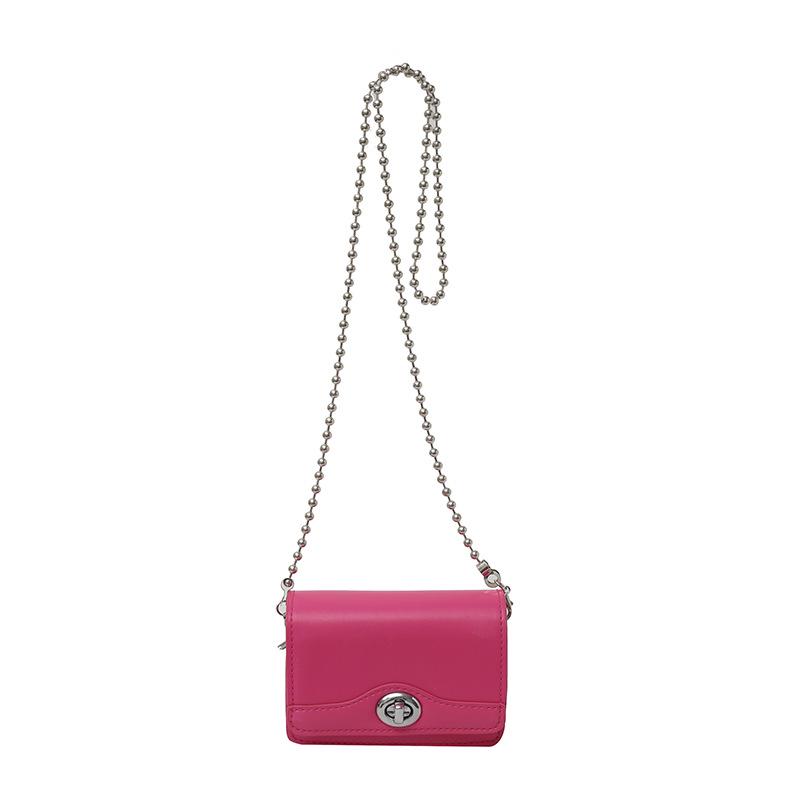 Frühling/Sommer Kinder Umhängetasche - Euro-amerikanische Mode, Socialite-Stil, Einfaches Verschlussdesign, Kettenriemen, Kompakte quadratische Lippenstifttasche für Damen