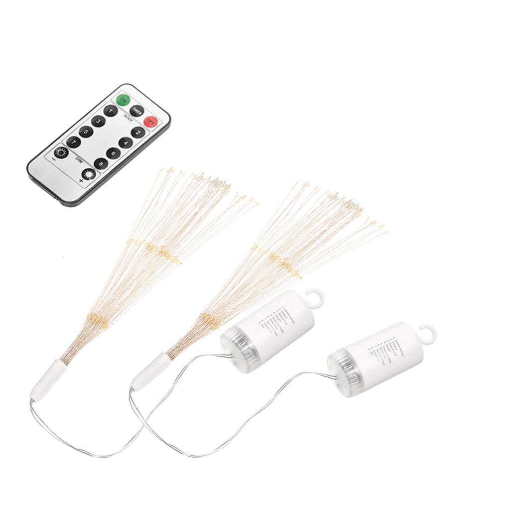 2Pcs Feuerwerk Licht 150 LEDs Weihnachten String Lichter mit Fernbedienung Dekorative Hängen