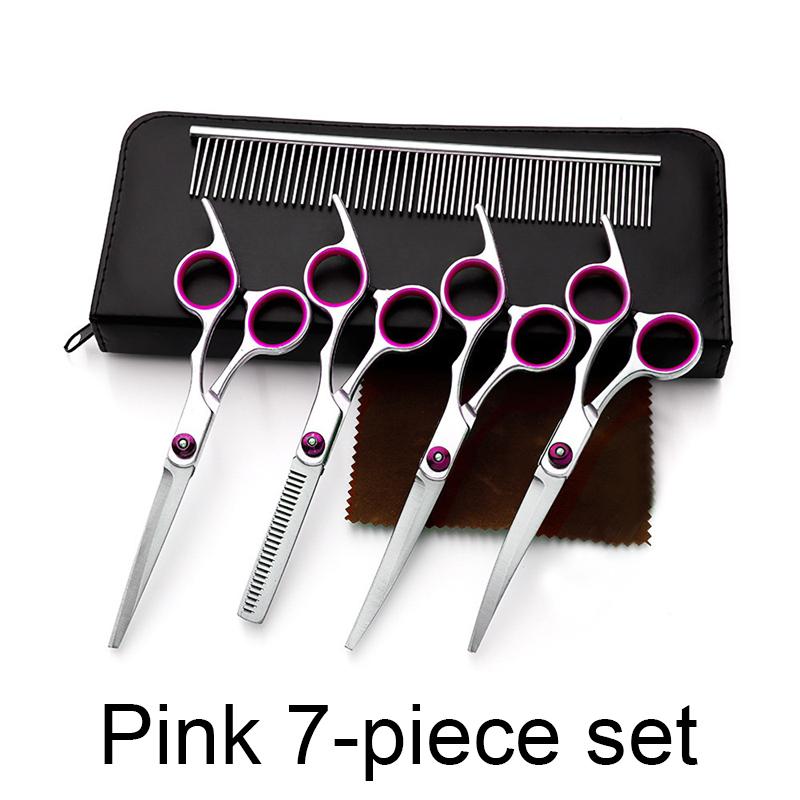 

Sharp And Durable Titanium Coated Professional Dog Grooming Kit Dog Grooming Scissors Set With Safety Round Tips For Dogs Cats